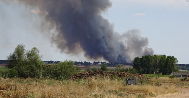 Incendio en Valdelapuerca